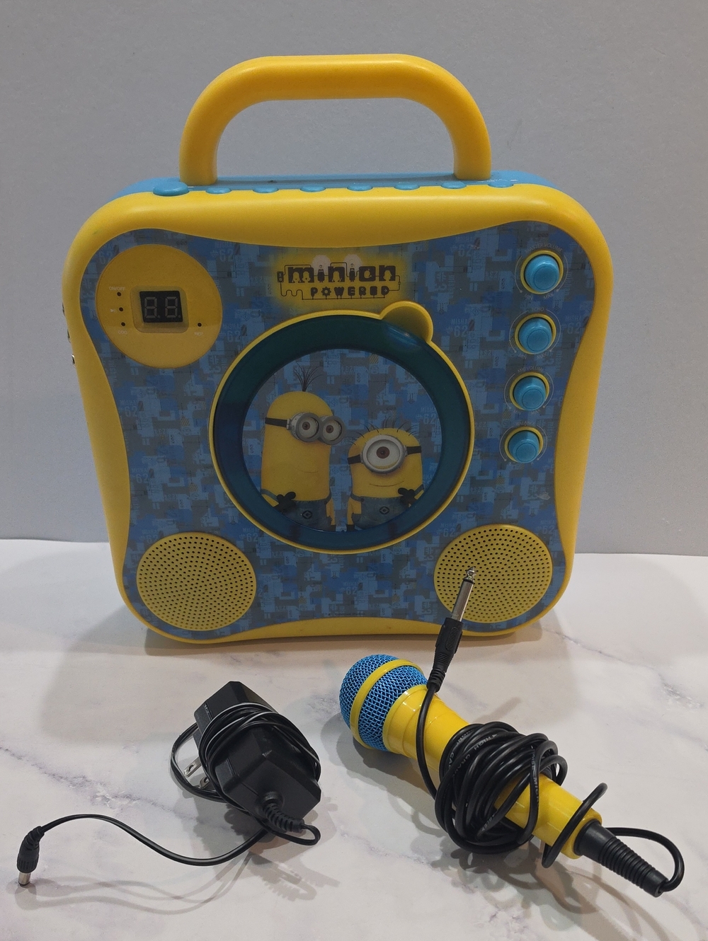 Minions Yellow & Blue Portable Karaoke Speaker with Microphone
